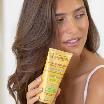 Après-Shampoing Démêlant & Hydratant Monoï à la Folie (200 ml) - Evoluderm