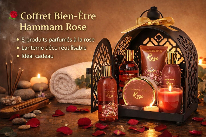 Coffret Lanterne Corps & Bain – Hammam Style Rose