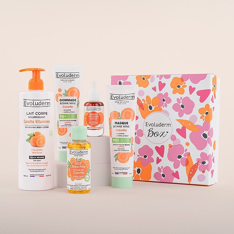 Coffret Cadeau Visage & Corps 100% Carotte -  Idée Cadeau - Coffret Cadeau Noël – Anniversaire - Fête des Mères – Jungle