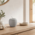 Brûleur à Huile Pomme d’Amour – Bougeoir Fondant Cires Parfumées – Accessoire Aromathérapie – Bougie Chauffe-Plat en Céramique