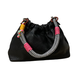 Sac Bandoulière Cuir Grainé Plissa – Beige