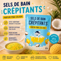 Sels de Bain Crépitants Parfum Bubble Gum & Pina Colada – Bain Pétillant Relaxant et Ludique – Pina Colada