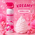 KREAMY – Mousse de douche texturée pour enfant 150 ml – 4 parfums : Framboise, Cookie, Banane & Bubble Gum – Bubble Gum