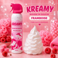 KREAMY – Mousse de douche texturée pour enfant 150 ml – 4 parfums : Framboise, Cookie, Banane & Bubble Gum – Framboise