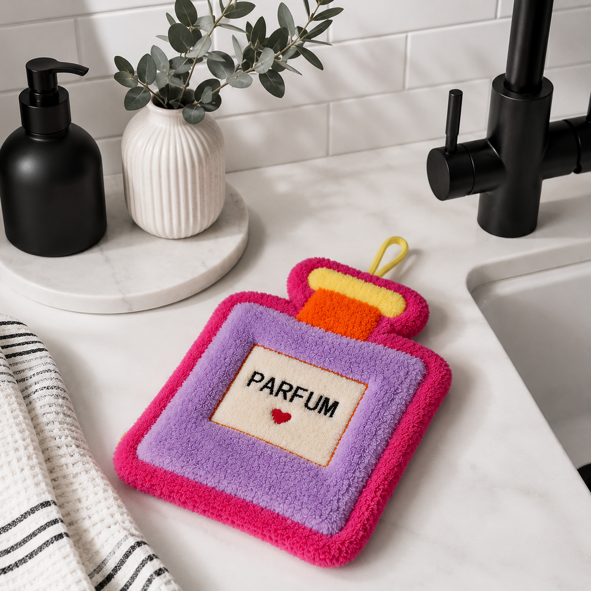 Essuie-mains Coréen Parfum Chic Français -Serviette Happy Hands