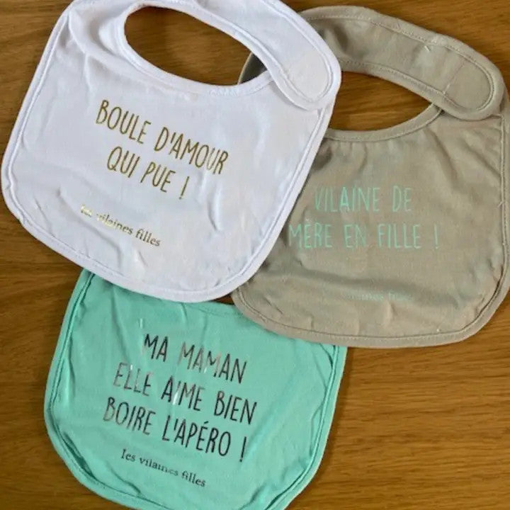 Bavoir bébé humoristique - Les Vilaines Filles