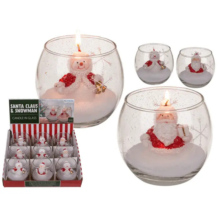 Bougie de Noël en verre décorative - Out of the Blue KG