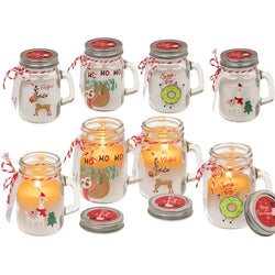 Bougie Mason Jar Motifs de Noël - Out of the Blue