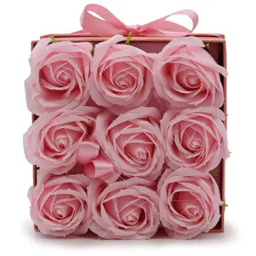 Bouquet Cadeau 9 Roses en Savon - Différentes Couleurs - Soap Flower