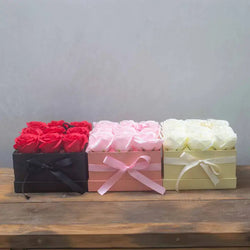 Bouquet Cadeau 9 Roses en Savon - Différentes Couleurs - Soap Flower