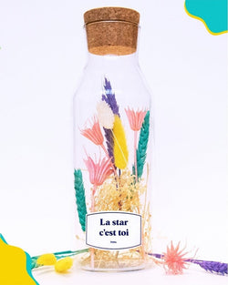 Bouteille de Fleurs Séchées - La Star c'est Toi - Styley