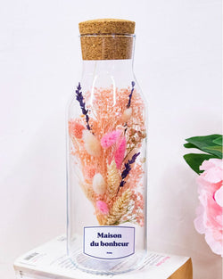 Bouteille de Fleurs Séchées Maison du Bonheur - Styley