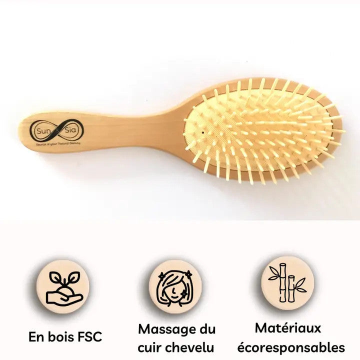 Brosse à Cheveux en Bois - Sun & Sia