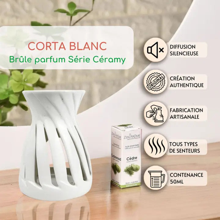 Brûle Parfum Corta Blanc - Zen'Arôme
