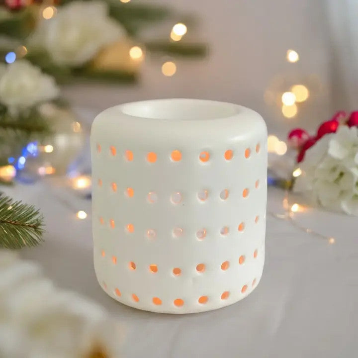 Brûle Parfum en Céramique Coliseo Blanc - Zen'Arôme