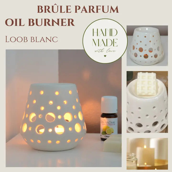 Brûle Parfum en Céramique Loob Blanc - Zen'arome