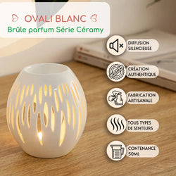 Brûle Parfum Ovali Blanc - Zen'Arôme