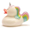 Canard en Caoutchouc Licorne Blanc - Duckshop