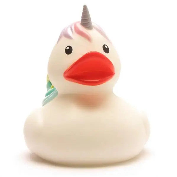 Canard en Caoutchouc Licorne Blanc - Duckshop