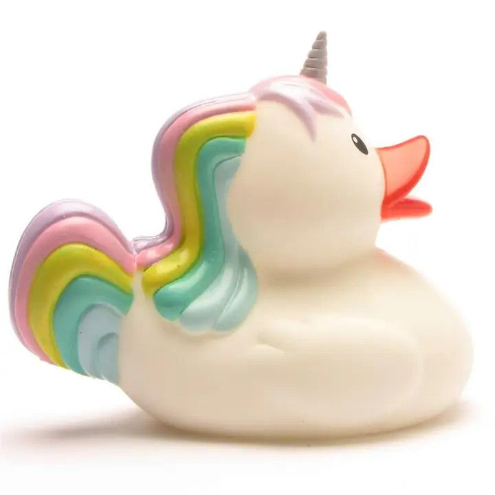 Canard en Caoutchouc Licorne Blanc - Duckshop