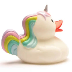 Canard en Caoutchouc Licorne Blanc - Duckshop