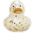 Canard Transparent à Paillettes Dorées - Duckshop