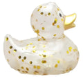 Canard Transparent à Paillettes Dorées - Duckshop