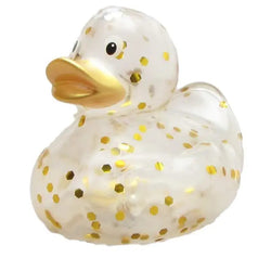 Canard Transparent à Paillettes Dorées - Duckshop