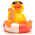 Canard Vacancier avec Bouée Rouge et Blanche - Duckshop