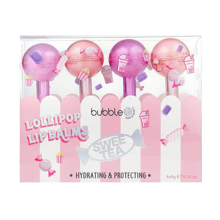 Coffret cadeau de baume à lèvres Sweetea Lollipop (4 x 4 g) - Bubble T