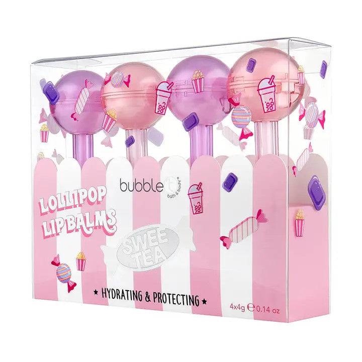 Coffret cadeau de baume à lèvres Sweetea Lollipop (4 x 4 g) - Bubble T