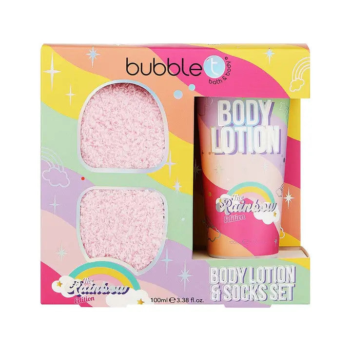 Coffret Cadeau Lotion pour le Corps & Chaussettes Rainbow - Bubble T