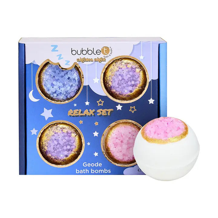 Coffret cadeau Nightea Night Geode Bath Bomb (4 x 100 g) - Bubble T