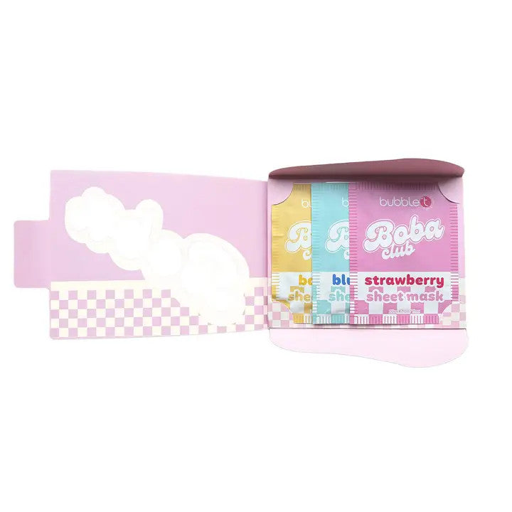 Collection de masques en feuille Boba Club (3 x 20 ml) - Bubble T
