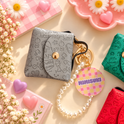 Porte-clés Mini sac à main - Bijoux de sac Doodle Pearls
