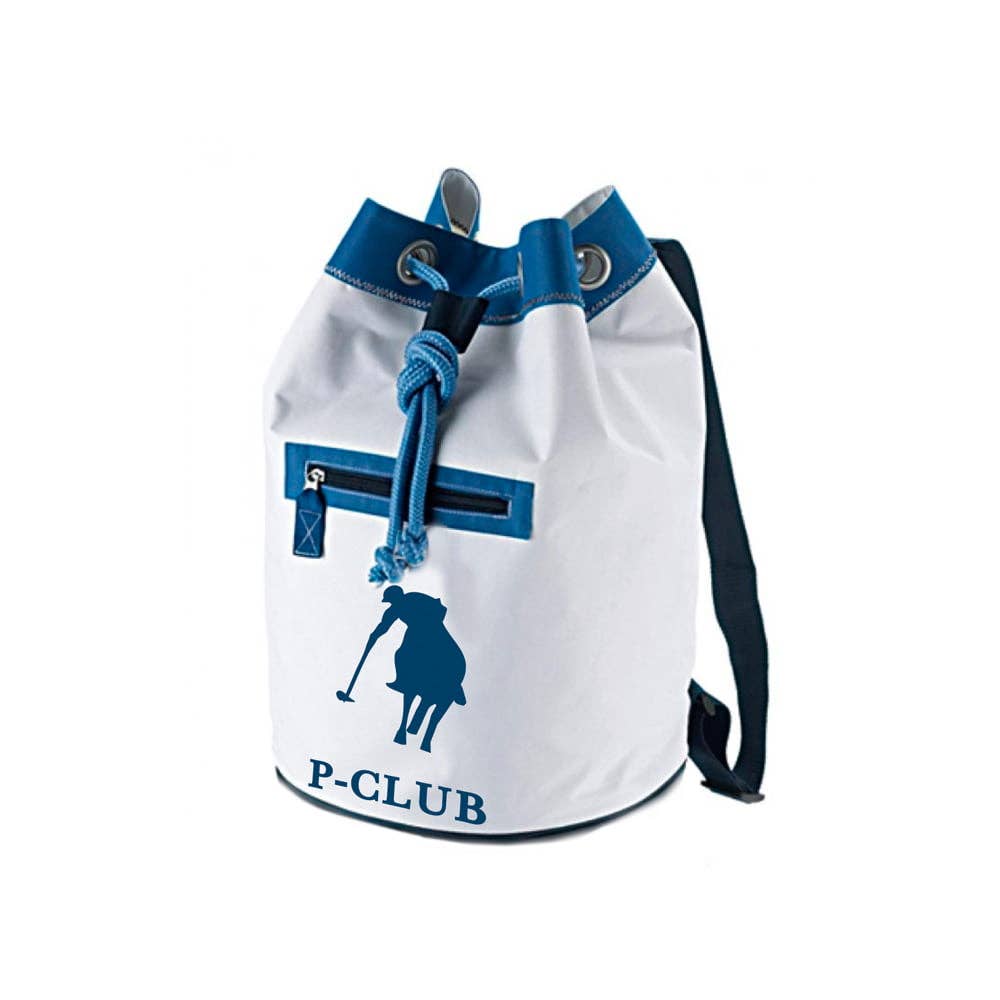Sac à dos P-CLUB blanc/bleu