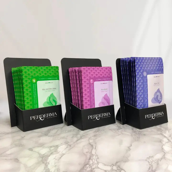 Gants Cosmétiques Nourrissants en Tissu Coréen Vert - Perderma