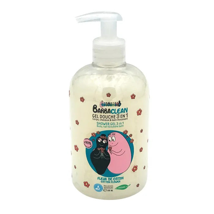 Gel Douche 3 en 1 BARBACLEAN Fleur de Coton (500 ml) - Take Care