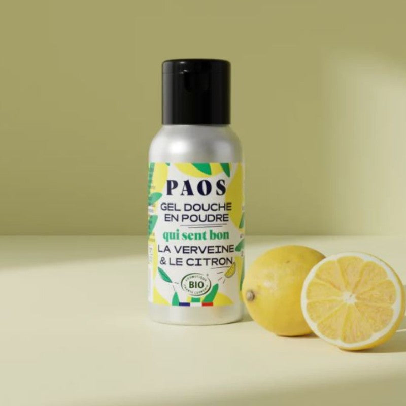 Gel Douche Poudre BIO Verveine et Citron (50 g) - Paos