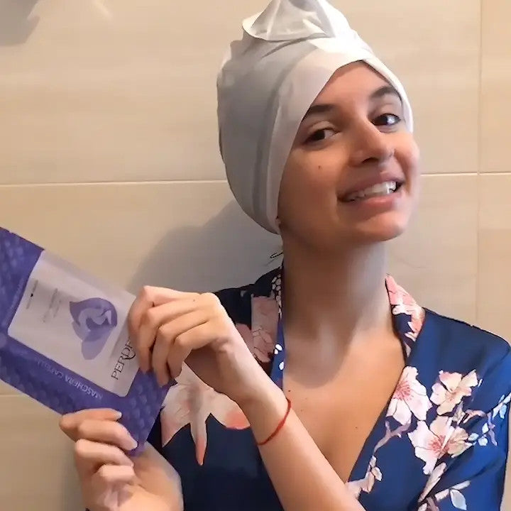 Masque Cheveux en Tissu Coréen Bleu - Perderma