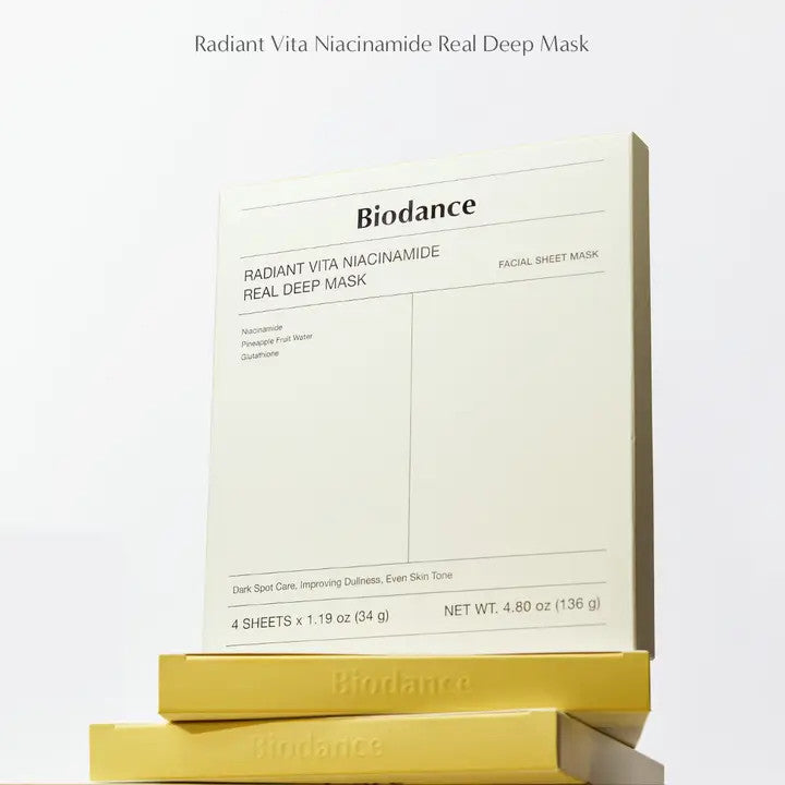 Masque Profond Réel à la Niacinamide (4 feuilles) - BIODANCE