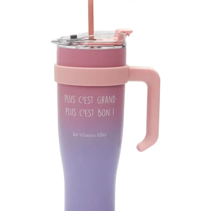 Mug isotherme XXL « Plus c’est grand, plus c’est bon » (1,2 L) - Les Vilaines Filles