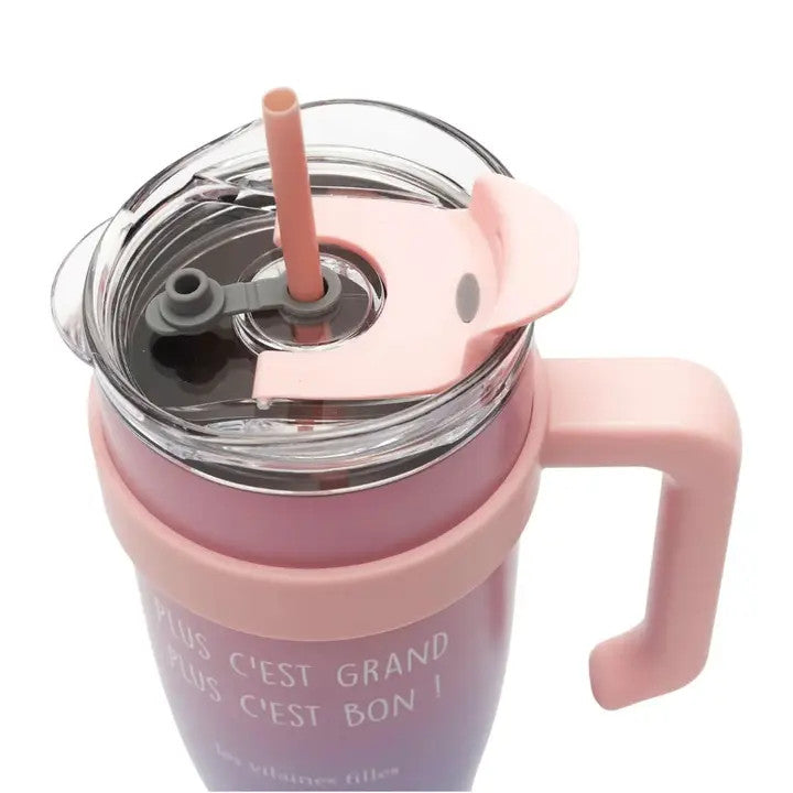Mug isotherme XXL « Plus c’est grand, plus c’est bon » (1,2 L) - Les Vilaines Filles