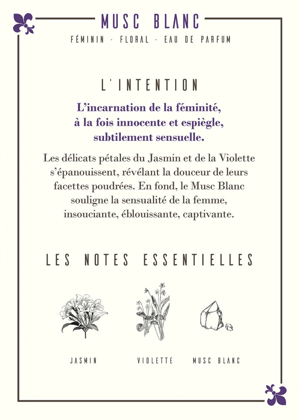 Musc Blanc Eau de Parfum (50 ml) - Les Parfums d'Uzège