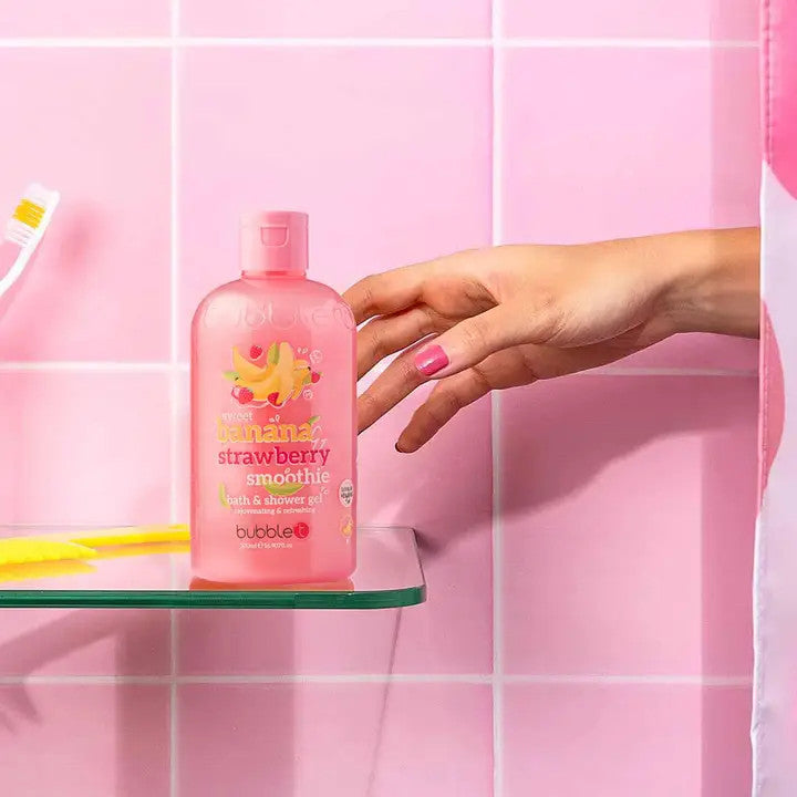 Nettoyant pour le Corps Smoothie Banane et Fraise (500 ml) - Bubble T