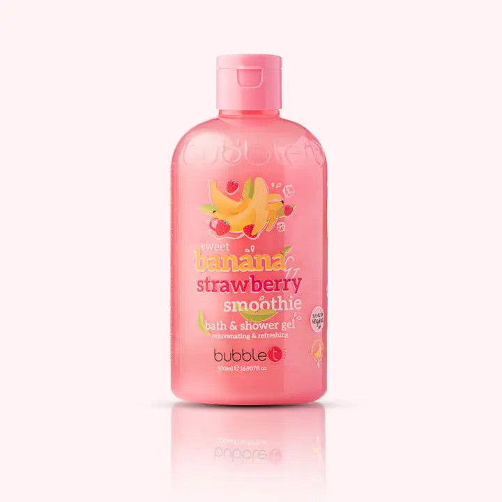 Nettoyant pour le Corps Smoothie Banane et Fraise (500 ml) - Bubble T