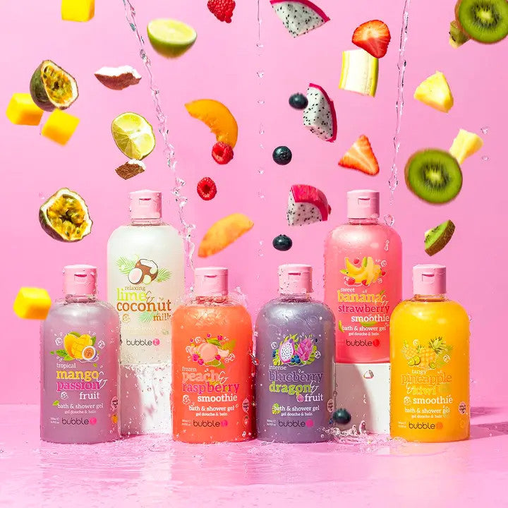 Nettoyant pour le Corps Smoothie Banane et Fraise (500 ml) - Bubble T