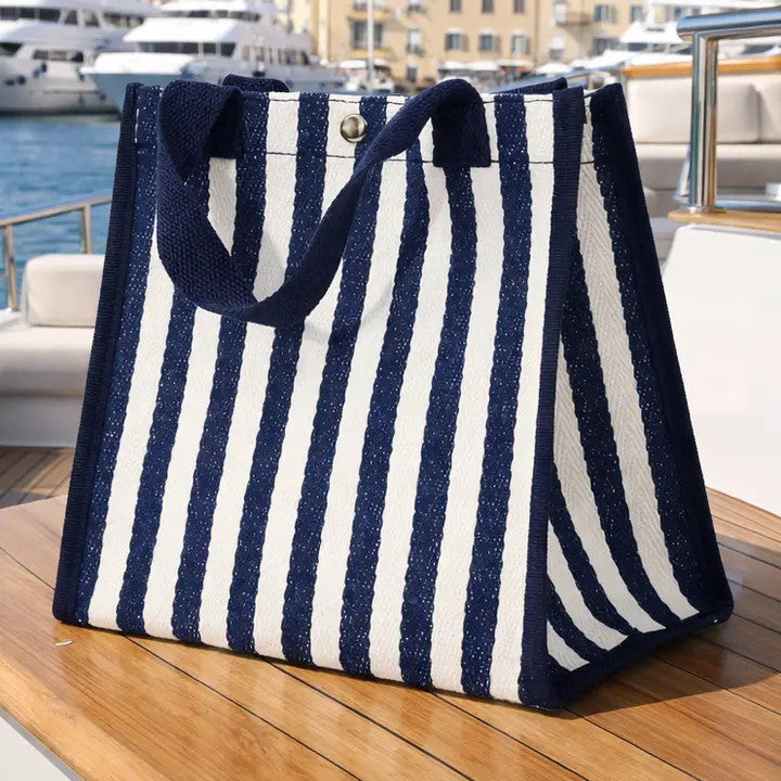 Sac d'Été Marin Rayé Bleu - Plage - MINISUKI