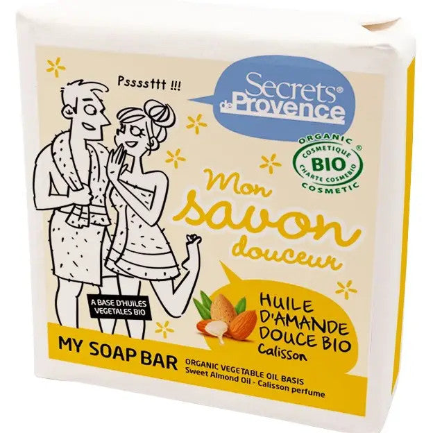 Savon Bio à l'Huile d'Amande Douce Parfum Calisson - Secrets de Provence
