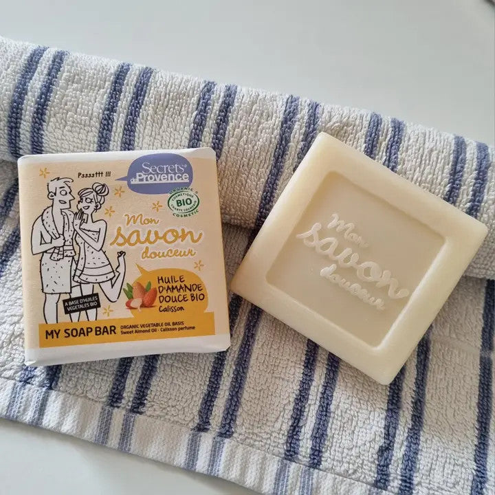 Savon Bio à l'Huile d'Amande Douce Parfum Calisson - Secrets de Provence
